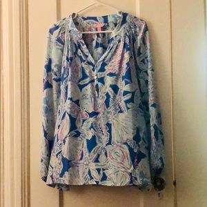 Lily Pulitzer into the deep Elsa Top XL